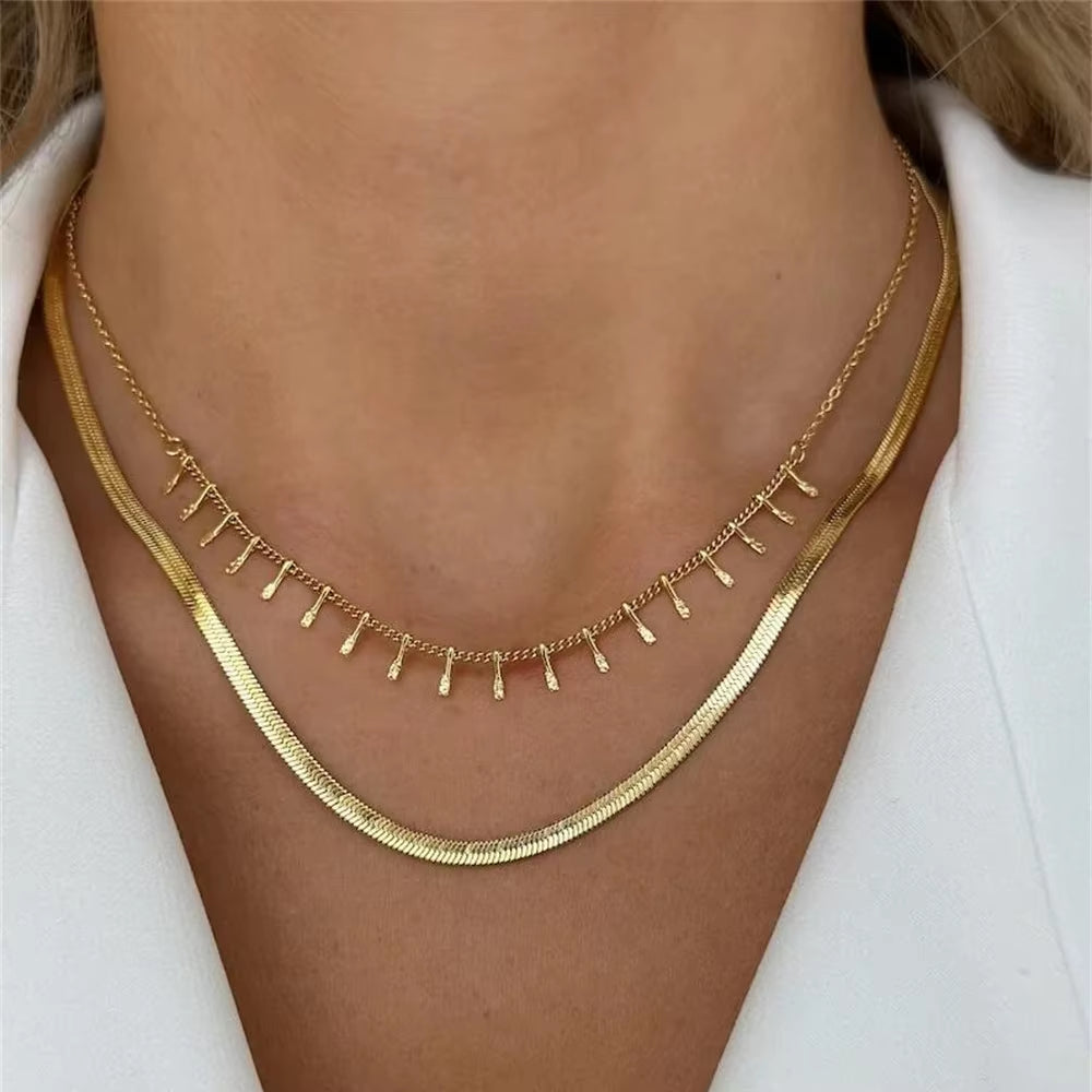 Vintage Punk Gold-plate Thick Chain Head Portrait Coin Pendant Necklace For Women