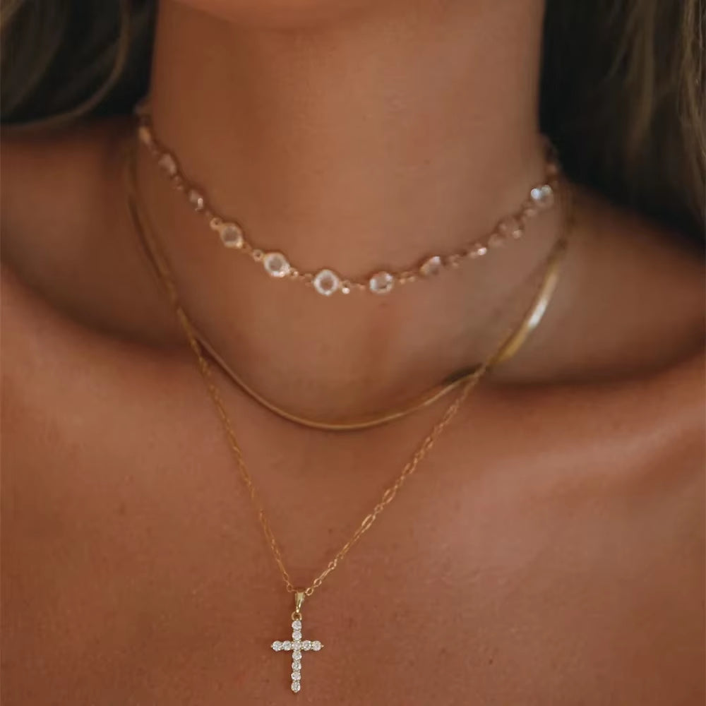 Vintage Punk Gold-plate Thick Chain Head Portrait Coin Pendant Necklace For Women